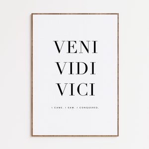 Hand drawn lettering veni vidi vici - latin Vector Image