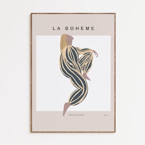 Abstract Woman Print, Modern Female Painting, Scandinavian Poster, Minimal Pastel Wall Art, Nordic Art, Printable Wall Art, Digital Download