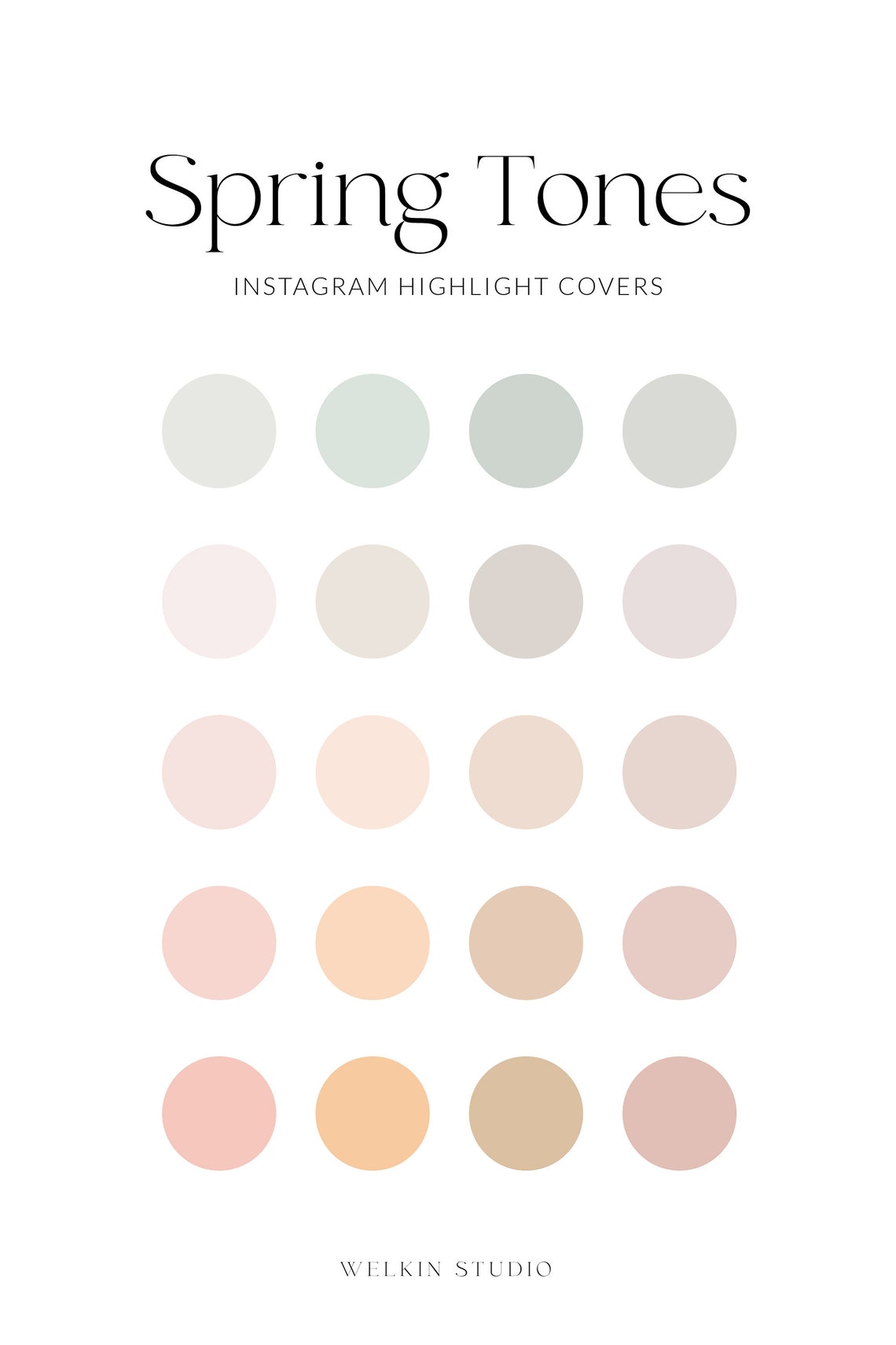 Spring Tones 20 Spring Tones Solid Instagram Stories Highlight Covers, IG Stories ...