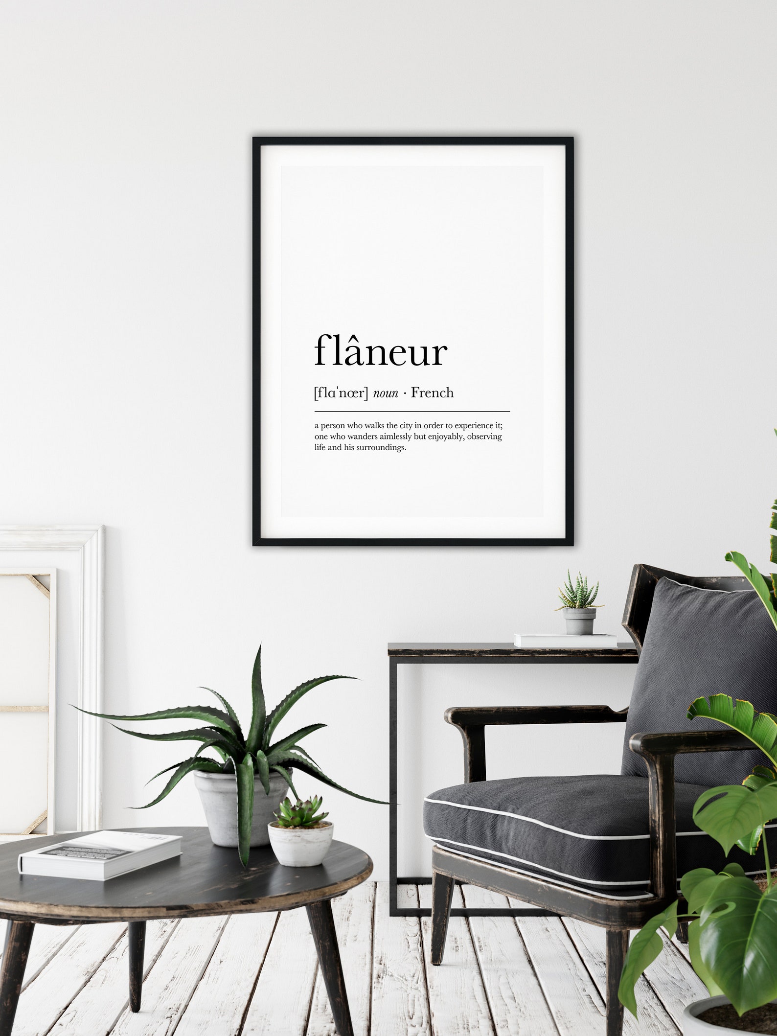 Flâneur Definition Print French Dictionary Artwork Etsy UK