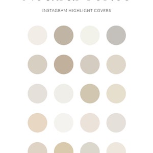 20 Neutral Tones Solid Instagram Stories Highlight Covers, IG Stories ...