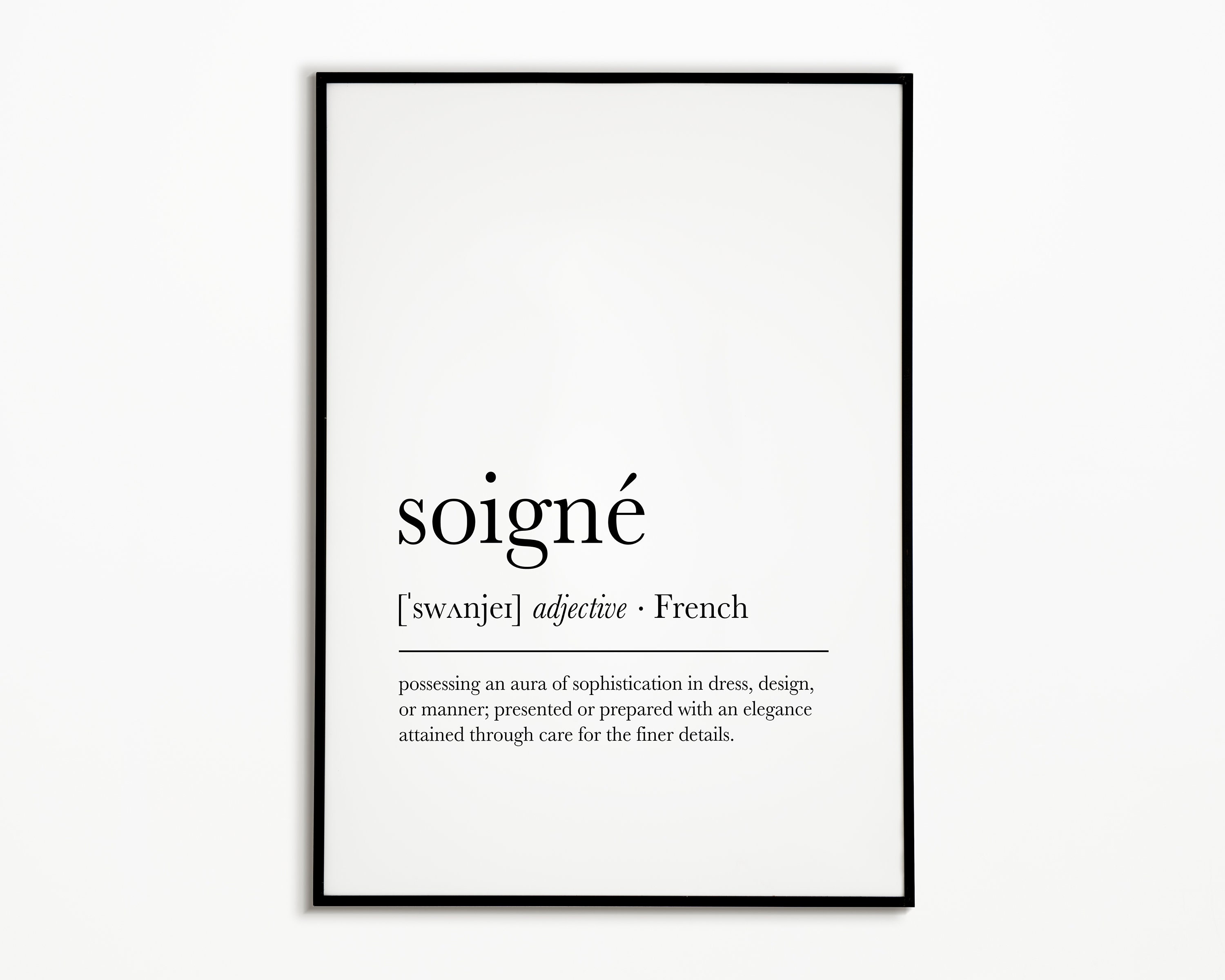 Flâneur Soigne Trouvaille Definition Prints Set of 3 Etsy UK