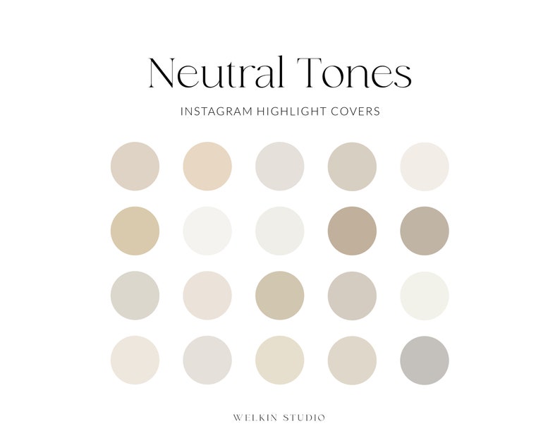 20 Neutral Tones Solid Instagram Stories Highlight Covers, IG Stories ...