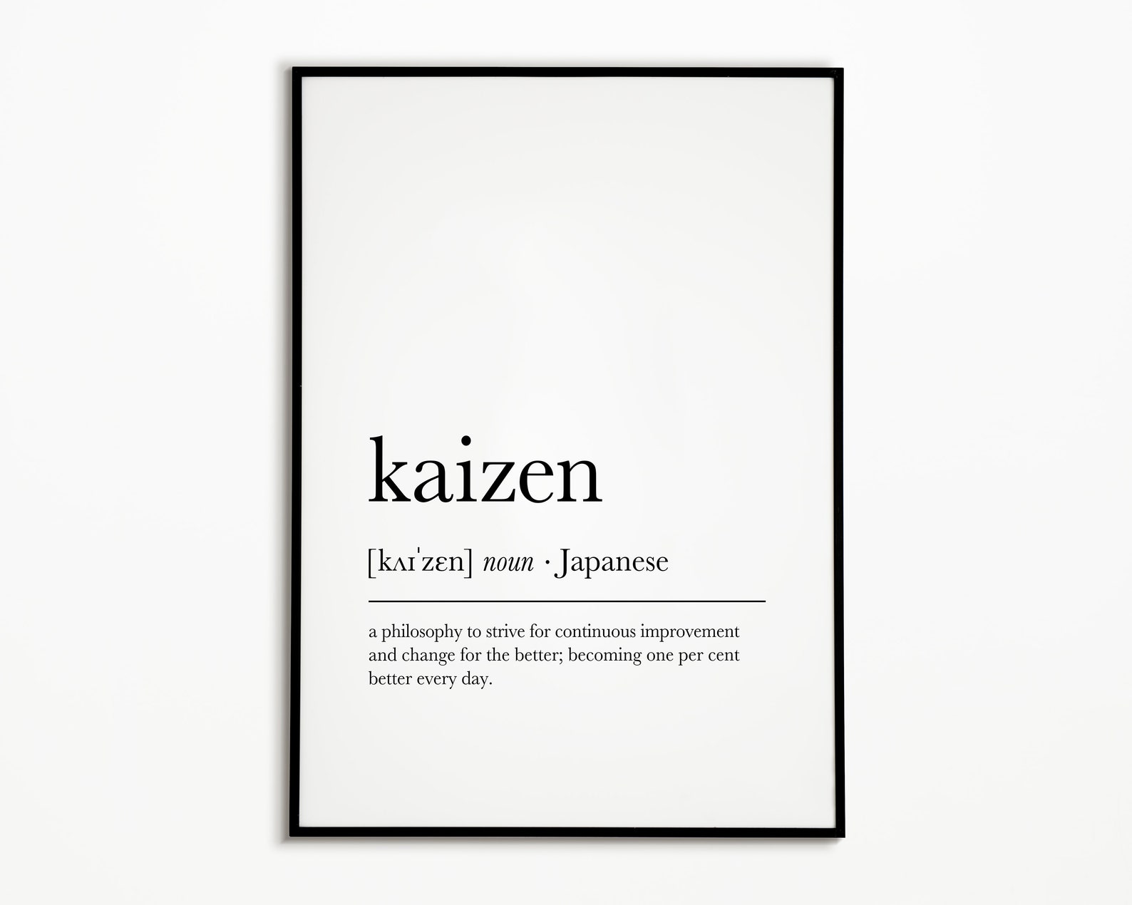 Kaizen Definition Print Japanese Dictionary Artwork Japandi - Etsy