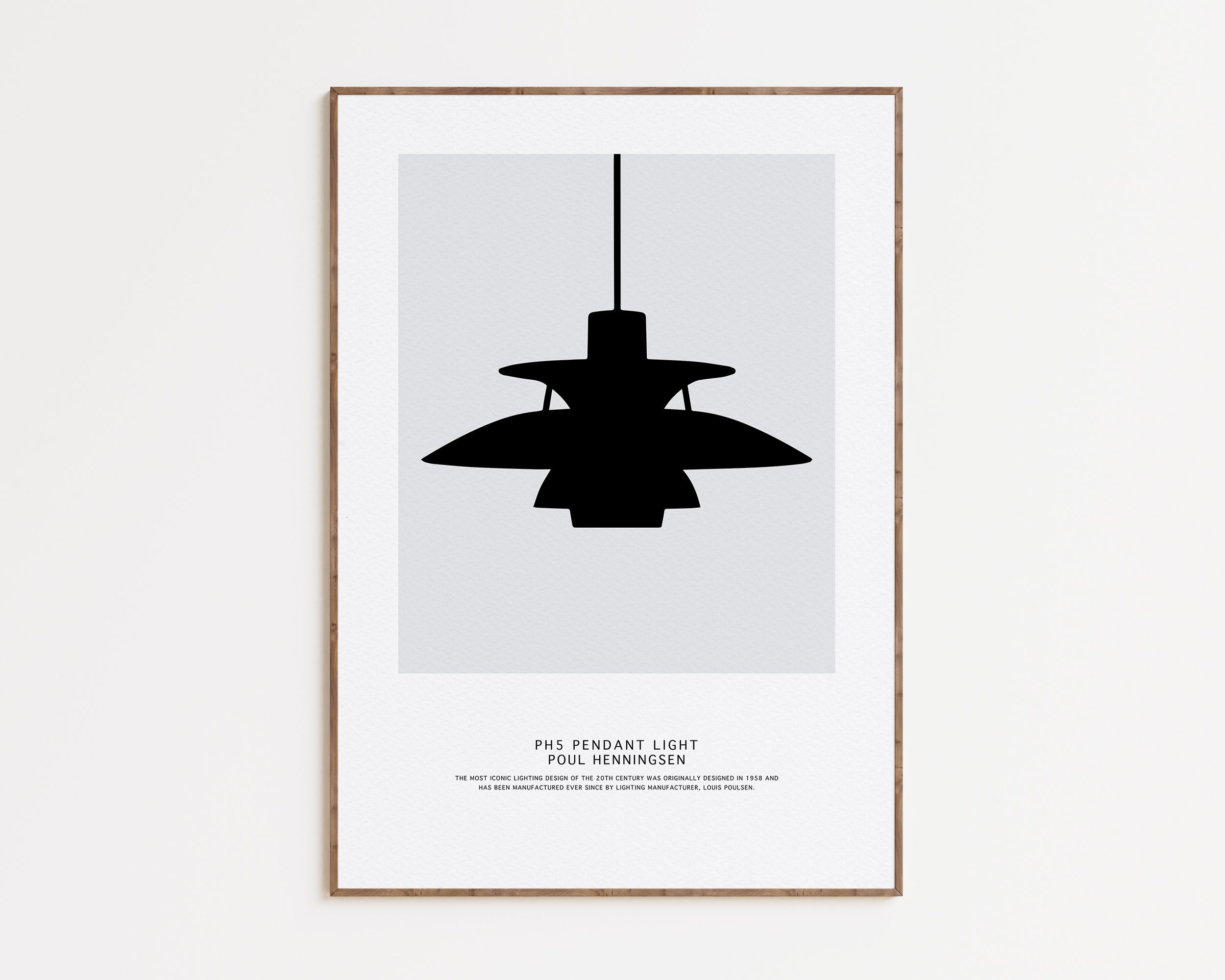 PH5 Pendant Light by Poul Henningsen Print, Scandinavian Design