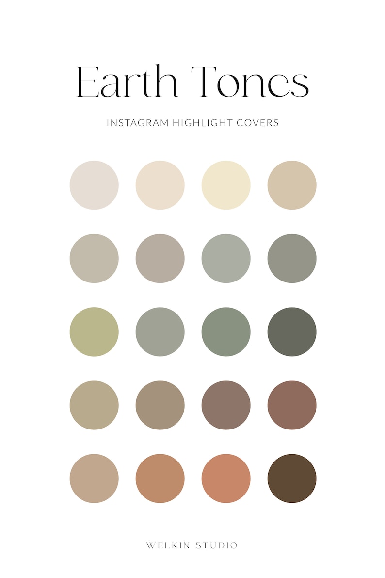 20 Earth Tones Solid Instagram Stories Highlight Covers, IG Stories ...