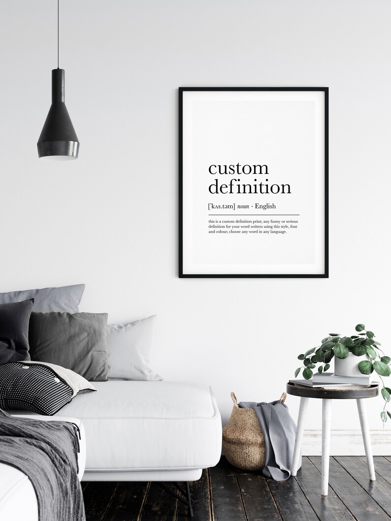 Custom Definition Print Dictionary Artwork Custom Word Etsy UK