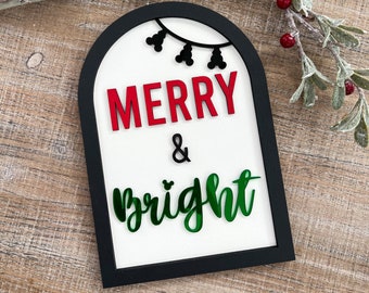 Merry and Bright Mini Arch Sign