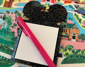 Sticky note holder-Black Glitter