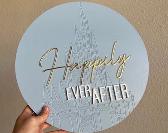 Blue happily ever after sign- Ready to ship