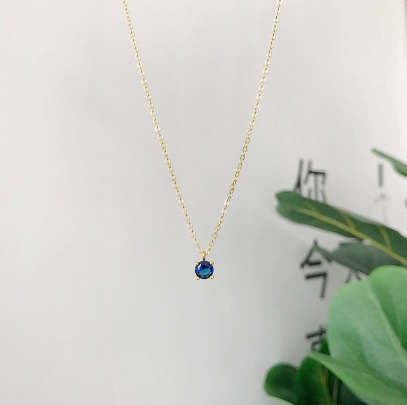 18k Gold Kyanite Necklace, Choker, Chain Necklace, Drop Necklace, Dainty Jewels, Layered