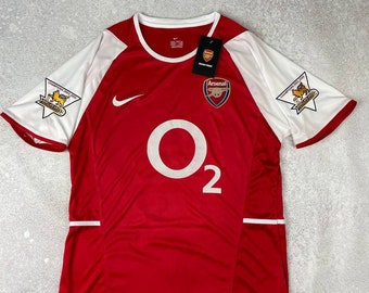 Thierry Henry #14 Sz S Arsenal 2002 Premier League Edition Home Nike Jersey Vintage Retro Kit Soccer EPL England Red