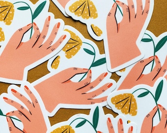 Flower Hand Sticker