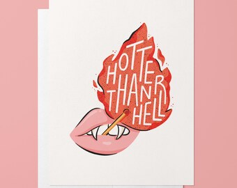 Hotter than Hell Halloween Greeting Card