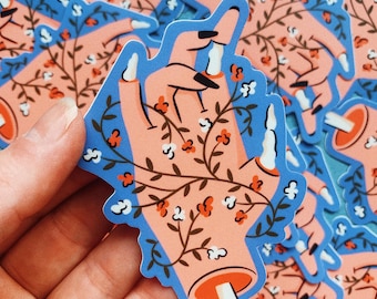 Moody Hand Sticker