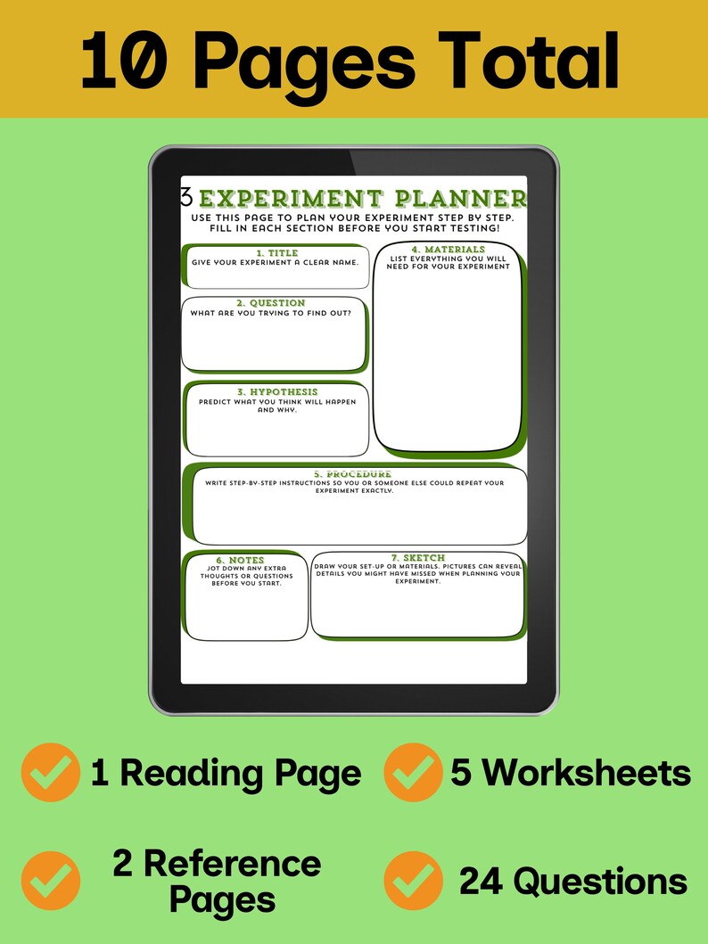Scientific Method Unit & Experiment Planner | 10-page STEM Notebook PDF ...