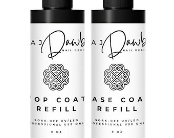 Top or Base Coat Refill 8oz | Soak off