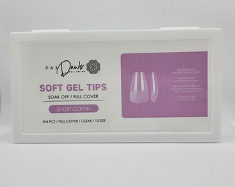 Coffin Soft Gel Nail Tips | Gel Extensions | Soft Gel | Nail Enhancement | Tips