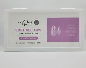 Almond Soft Gel Nail Tips | Gel Extensions | Soft Gel | Nail Enhancement | Tips