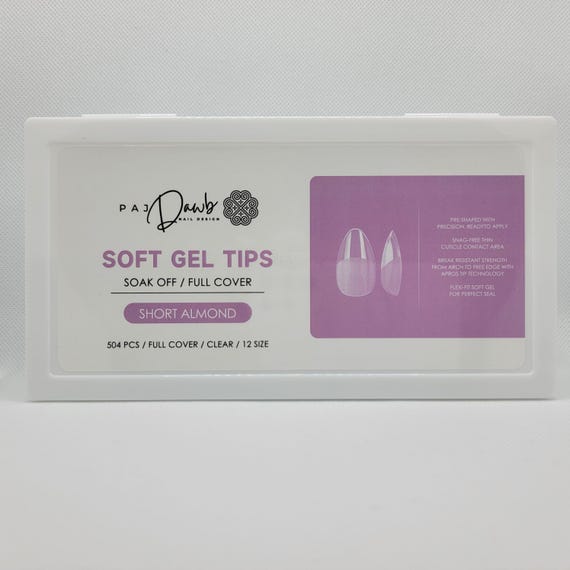 Almond Soft Gel Nail Tips | Gel Extensions | Soft Gel | Nail Enhancement | Tips