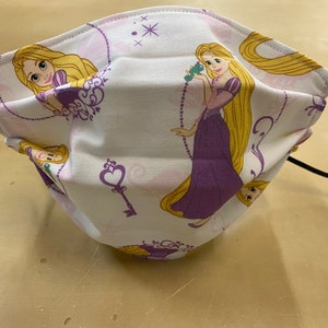 Rapunzel Face Mask - Princess - 3 Layer Washable