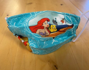Little Mermaid Face Mask - Disney  -3  Layer Washable