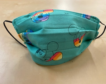 Mickey Face Mask - Rainbow - 3 Layer Washable