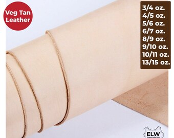 ELW Full Grain Craftsman 100/% Leather Veg Tan Single Shoulder 8//9 oz. 4-6sq.ft.