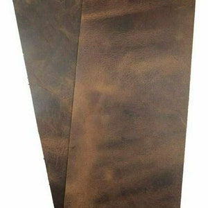 Pelle pieno fiore per utensili Square 5/6oz (2.0mm) 5"x14" Bundle Set di 2 Stampaggio Stampaggio Pelle bovina/Marrone Bourbon