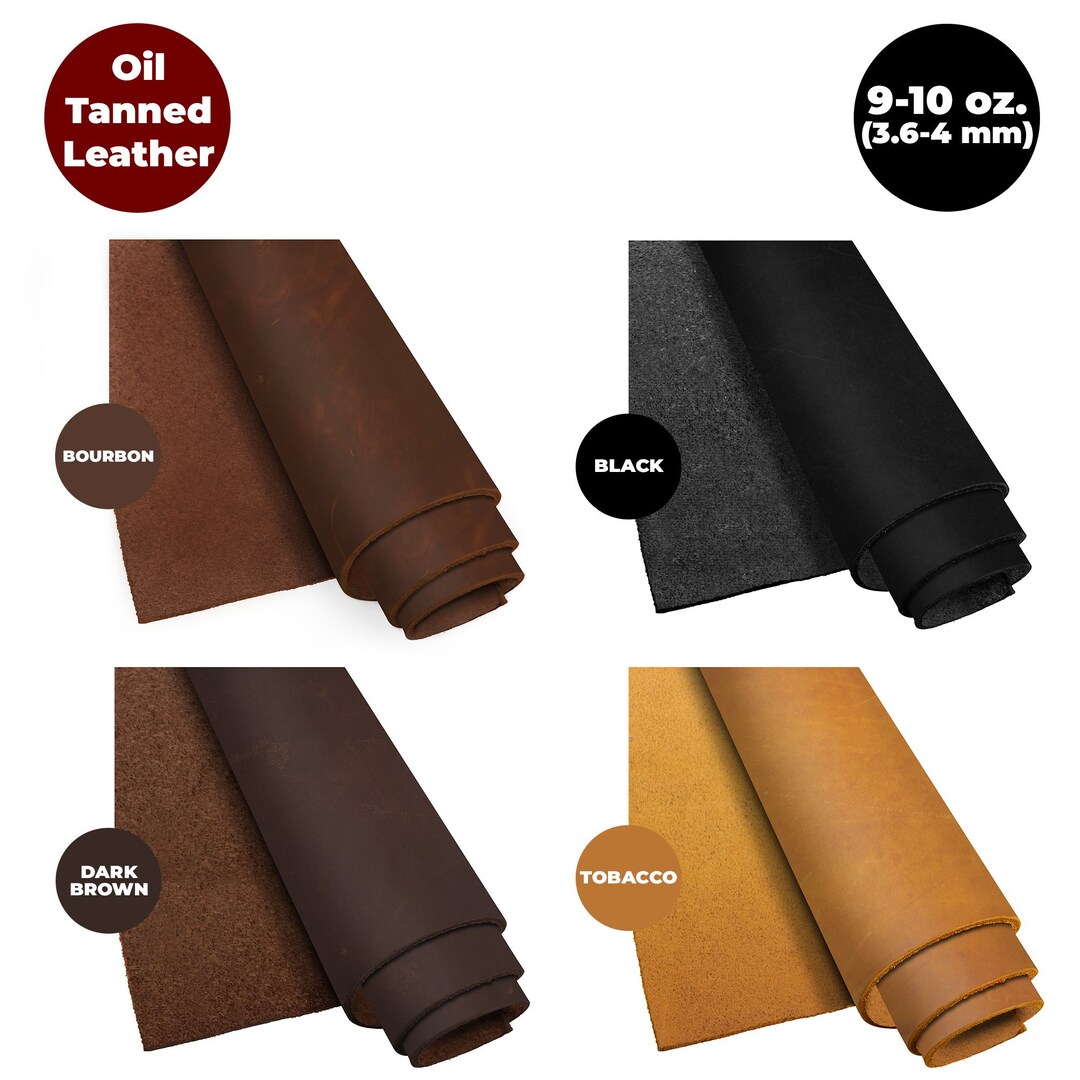 ELW 9-10 Oz (3.6-4mm) Heavy Weight Oil Tanned Cowhide Full Grain ...