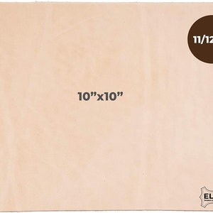Import Tooling Craft Leather Thick Heavy Weight 11/12 oz | Pre-Cut 10&quot;x10&quot; | Vegetable Tanned | Full Grain | Crafts, Tooling, Hobby...
