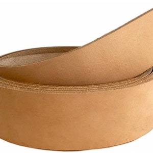 European Leather Works Vegetable Tanned Leather 9-10 oz (3.4-4mm) 1-4&quot; Wide x 84&quot; Length Cowhide Full Grain Leather Strips