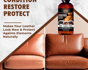 European Leather Care Leather Conditioner for Leather Couch, Furniture, Shoe, Leather Jacket, Purse, Boot Cleaner, Leather...