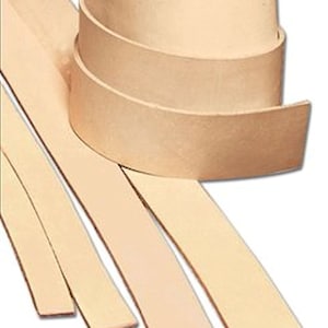 European Leather Works 8-9 oz. (3.2-3.6mm) Heavyweight Vegetable Tanned Natural Cowhide Leather Strip 3/4" (19 mm) x 72" (1.8 m) 4524-00