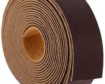 ELW Brown Latigo Leather 9-10oz (3.6-4mm) Straps, Belts, Strips 1/2" to 4" Wide and 72" or 84" Long Full Grain Leather Cowhide Tooling