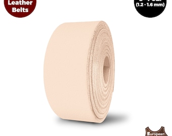 ELW 3-4 oz (1.2-1.6mm)  Vegetable Tanned Leather Blank Belt - Cowhide Full Grain Strip, Strap, Tooling, Molding, Dyeing, Engraving, Crafting