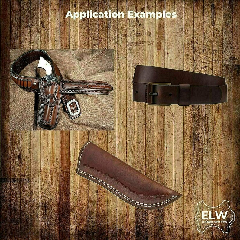 Brown 5/6 oz. (2mm) Tooling Leather Belt/Strip/Straps 1/2" to 4" Wide, 68-72 Inches Long image 4