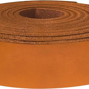 ELW Vegetable Tanned Leather Strap - 9-10 Oz 2x60 Inch Belt Blank For Leather Crafting