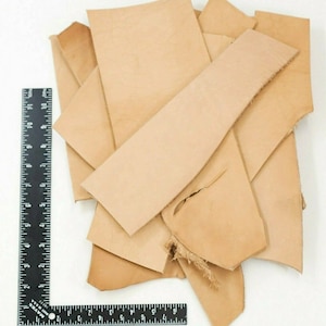 6 LB Vegetable Tan Tooling Cowhide Leather Scraps - HEAVY WEIGHT (7oz-12oz)