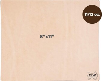 Import Tooling Craft Leather Thick Heavy Weight 11/12 oz | Pre-Cut 8"x11" | Vegetable Tanned | Full Grain | Crafts, Tooling, Hobby...