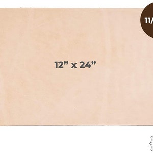 Import Tooling Craft Leather Thick Heavy Weight 11/12 oz | Pre-Cut 12&quot;x24&quot; | Vegetable Tanned | Full Grain | Crafts, Tooling, Hobby...