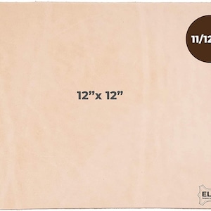 Import Tooling Craft Leather Thick Heavy Weight 11/12 oz | Pre-Cut 12&quot;x12&quot; | Vegetable Tanned | Full Grain | Crafts, Tooling, Hobby...