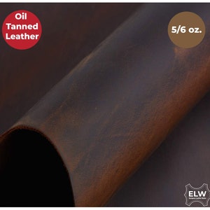 Import Tooling Full Grain Cowhide Leather 5/6 oz (2mm) Medium BROWN