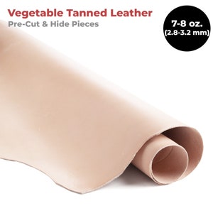 ELW 7-8 oz.(3-3.2mm) Thickness Pre-Cut Square 8"x8" to 22-25 SQ FT Sizes, Tooling Leather Vegetable Tanned Full Grain - Cowhide Leathercraft