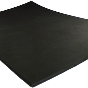 Black Leather Full Grain Cowhide: 9-10 oz (3-4mm) Chrome Tanned DIY Leather craft ELW