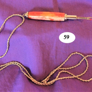 Chrome Necklace Seam Ripper with magnetic clip, sewing, crafts, hobby, unique, quilting, gift for her.