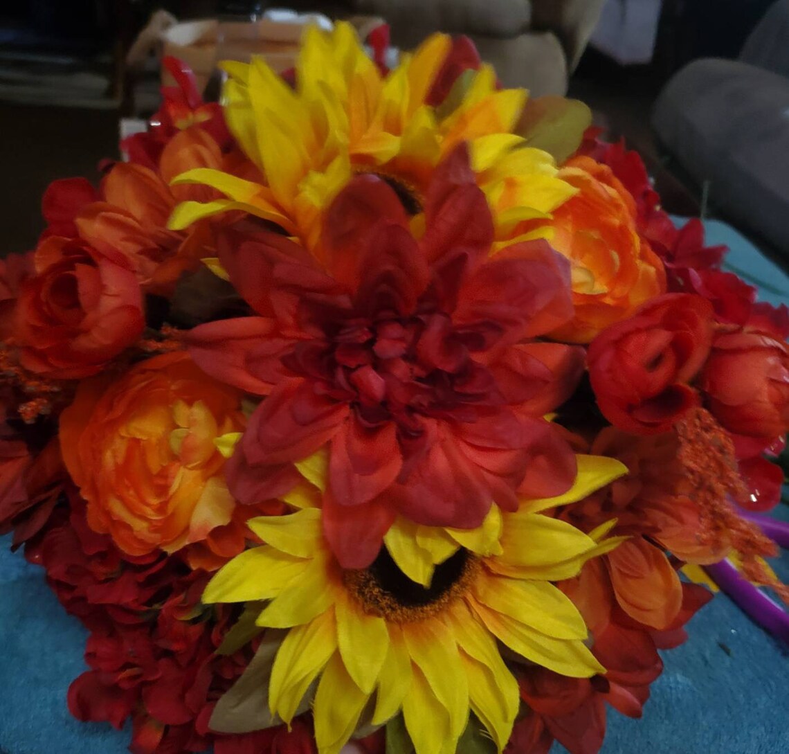 Fall artificial flower arrangements Etsy