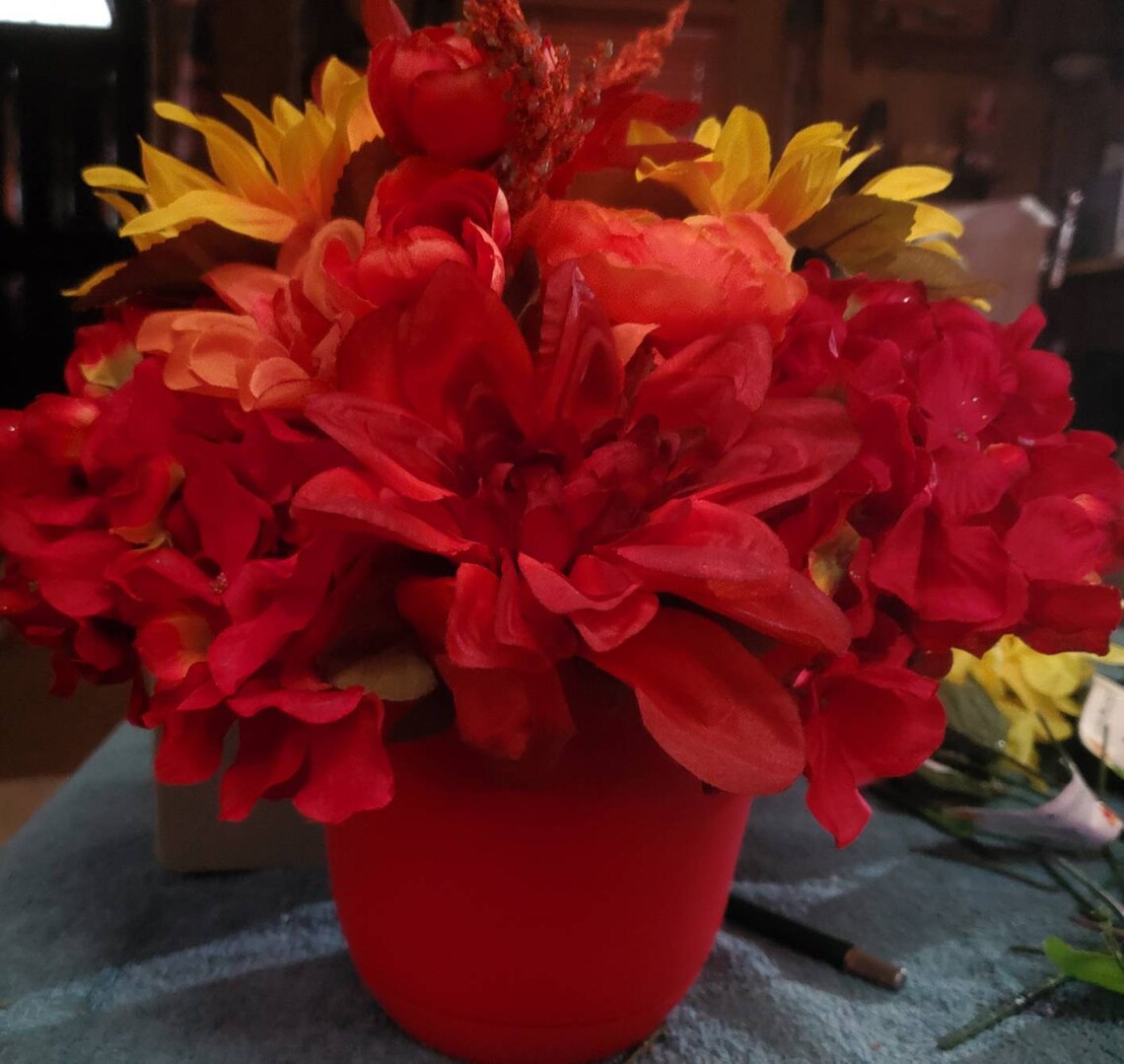 Fall artificial flower arrangements Etsy