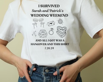 I Survived Wedding Weekend T-Shirt Toss Template
