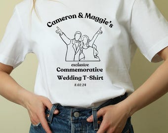 Custom Exclusive Commemorative Wedding T-Shirt Template